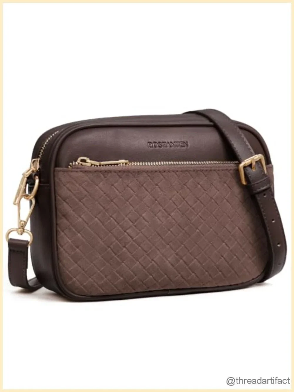 Small RFID Crossbody Bag Suede Vegan Leather Detachable Strap